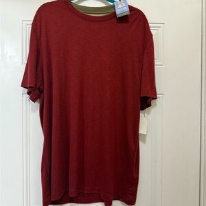 Van Heusen Red Short Sleeve Tee Relaxed Fit